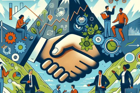 Image générée par intelligence artificielle. Qui symbolise l'aide apportée aux plus éloignés de l'emploi dans les Hautes-Alpes.