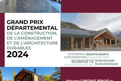 Affiche du Grand prix départemental de la construction, l’aménagement et l’architecture durables 2024 - Agrandir l'image, fenêtre modale
